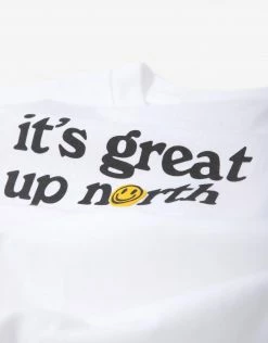 It's Great Up North V2 T Shirt - White/Black Clothing