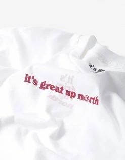 It's Great Up North Reverse T Shirt - White/Red Clothing