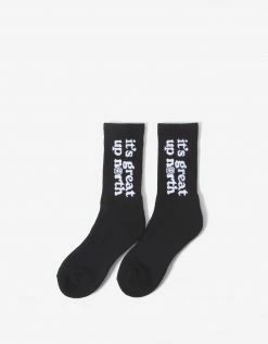 It's Great Up North Socks - Black