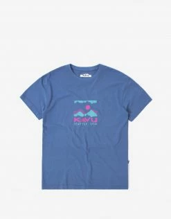 KAVU Sticker Square T Shirt - Atlantic