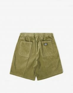 Obey Easy Relaxed Corduroy Shorts - Olive Oil