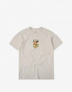 Obey Floral Face Icon T Shirt - Cream