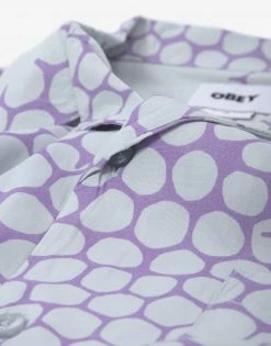 Obey Honeycomb Woven Shirt - Good Grey/Multi