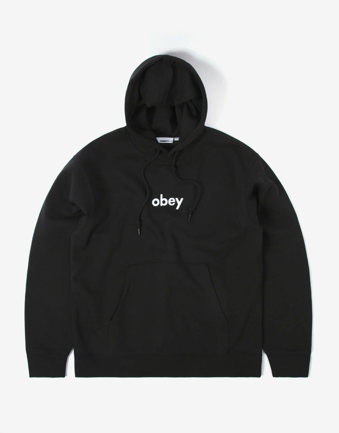 Obey Lowercase Hoody - Black 1 Obey Lowercase Hoody - Black