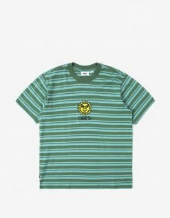 Obey Sunrise Stipe T Shirt - Wavelite/Multi