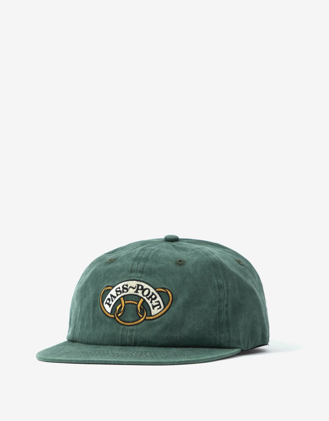 New Arrivals Pass Port Communal Rings 6 Panel Cap - Forest Green 1 New Arrivals Pass Port Communal Rings 6 Panel Cap - Forest Green