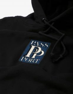 New Arrivals Pass Port PP Embroidery Hoody - Black