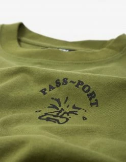 Pass Port Tile T Shirt - Olive New Arrivals