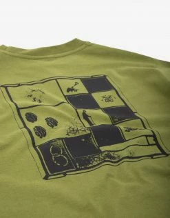 Pass Port Tile T Shirt - Olive New Arrivals