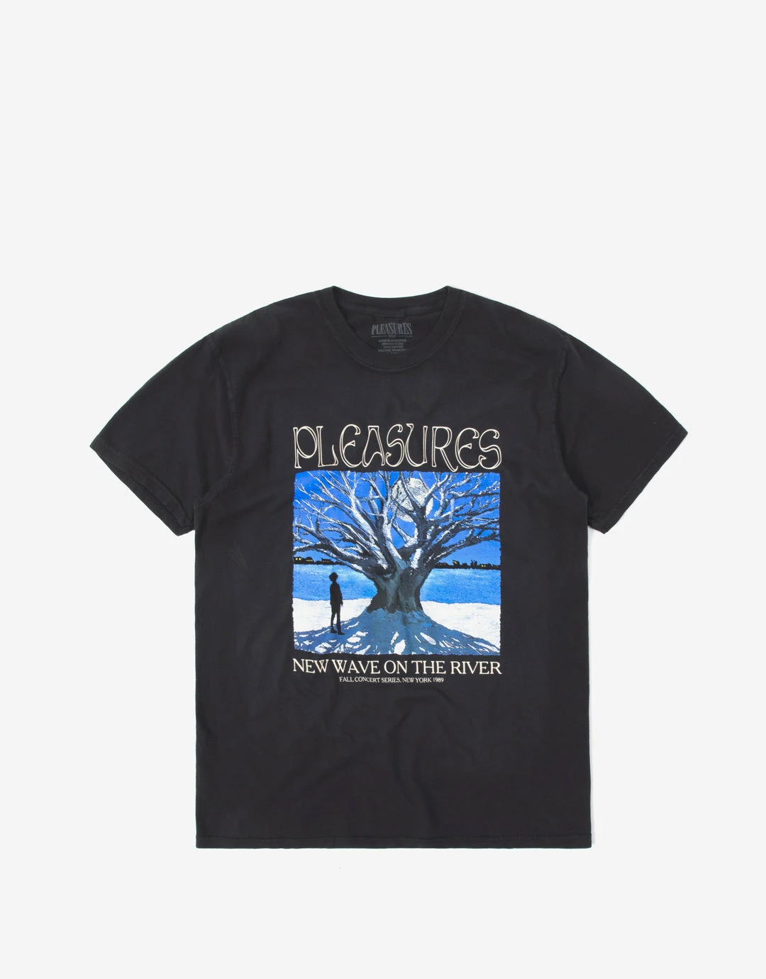 New Arrivals Pleasures River Pigment Dye T Shirt - Black 1 New Arrivals Pleasures River Pigment Dye T Shirt - Black