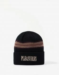 Pleasures Wander Striped Beanie - Black