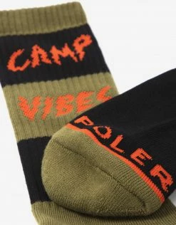 Poler Camp Vibes Socks - Olive