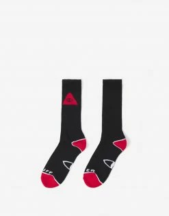 Poler Icon Socks - Black/Ruby