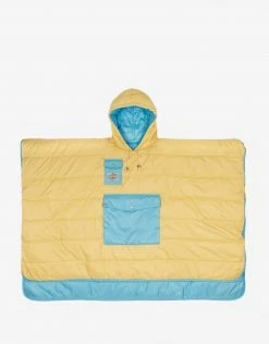 Poler Reversible Camp Poncho - Powder Blue/Daisy