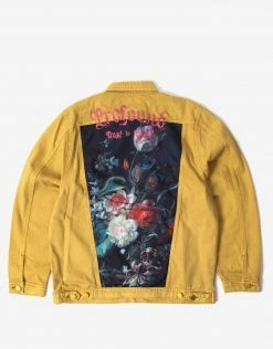 Clothing Profound Aesthetic Still Life Destroyed Denim Jacket - Dusted Camel