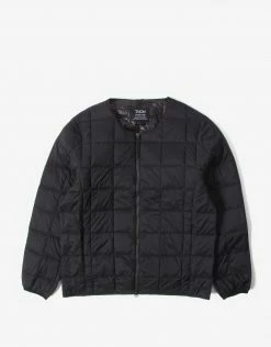Clothing Taion Crew Neck W-Zip Down Jacket - Black