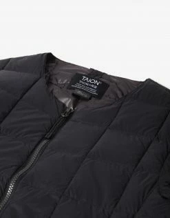 Clothing Taion Crew Neck W-Zip Down Jacket - Black
