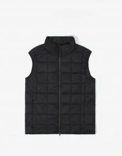 Clothing Taion Hi Neck W Zip Down Vest - Black