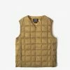 Clothing Taion V Neck Button Down Vest - Beige