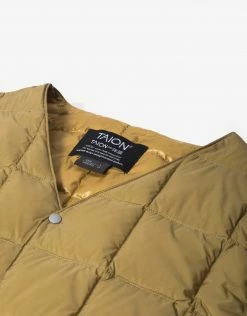 Clothing Taion V Neck Button Down Vest - Beige