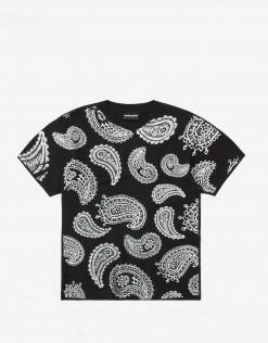 The Hundreds X Joshua Vides Vides Paisley T Shirt - Black