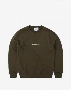 Tokyo Sandwich Club Logo C.W.S Crewneck Sweatshirt - Olive