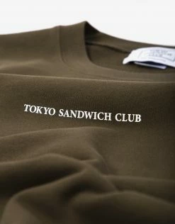 Tokyo Sandwich Club Logo C.W.S Crewneck Sweatshirt - Olive