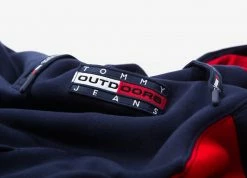 Clothing Tommy Jeans Back Graphic Zip Hoody - Black Iris/Racing Red