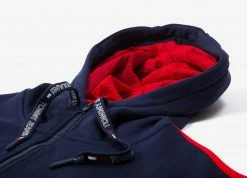 Clothing Tommy Jeans Back Graphic Zip Hoody - Black Iris/Racing Red
