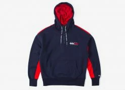 Clothing Tommy Jeans Back Graphic Zip Hoody - Black Iris/Racing Red