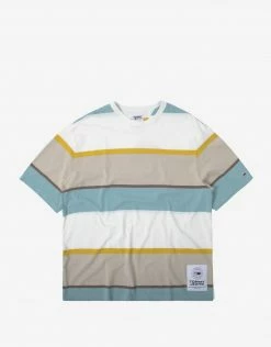 Clothing Tommy Jeans Bold Stripe T Shirt - Ancient White