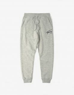 Tommy Jeans Signature Sweatpants - Light Grey Heather Clothing