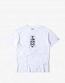 Clothing Tommy Jeans TJM Vertical Back Logo T Shirt - White