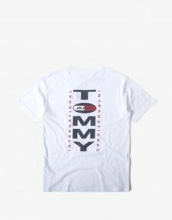 Clothing Tommy Jeans TJM Vertical Back Logo T Shirt - White