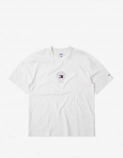 Tommy Jeans Timeless Tommy Skate Crew Tee - Ancient White