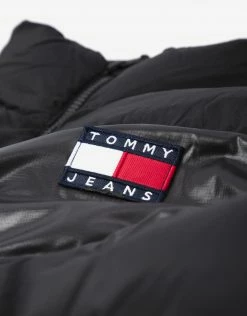 Tommy Jeans Tonal Colourblock Puffer Jacket - Black Clothing