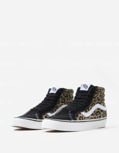 Vans Sk8-Hi Shoes - Black/Tan/Leopard