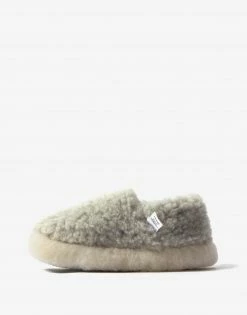 Yoko Wool Siberian Slippers - Light Grey