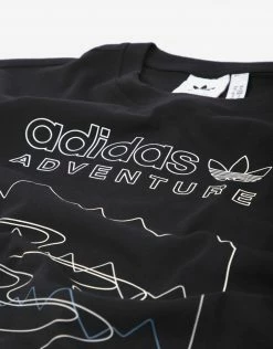 New Arrivals Adidas Originals Adventure Mountain Front T Shirt - Black