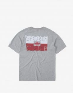 Adidas Originals Sports Club T Shirt - Medium Grey Heather