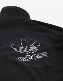 New Arrivals Adidas Originals Trefoil Half Zip Fleece - Black